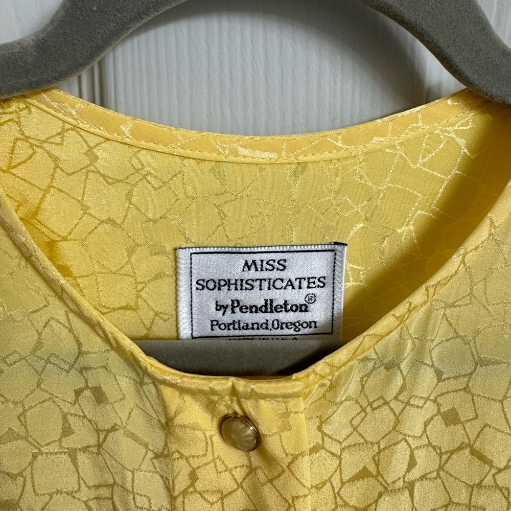 Vintage Pendleton Blouse - 🧈 Yellow - Large - Picture 2 of 7